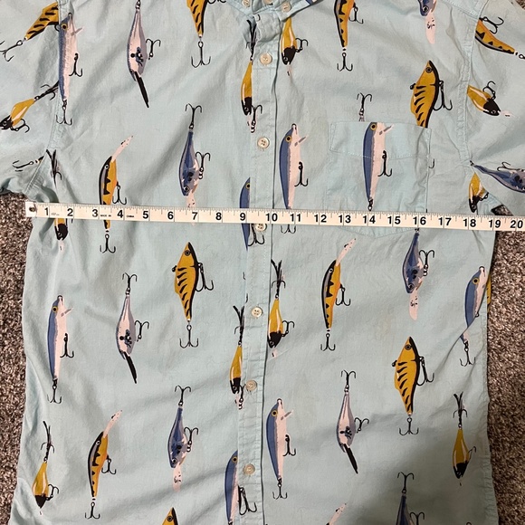 Retro-Design Five Points Men's Short Sleeve Shirt Size M Slim Fit - Picture 8 of 9